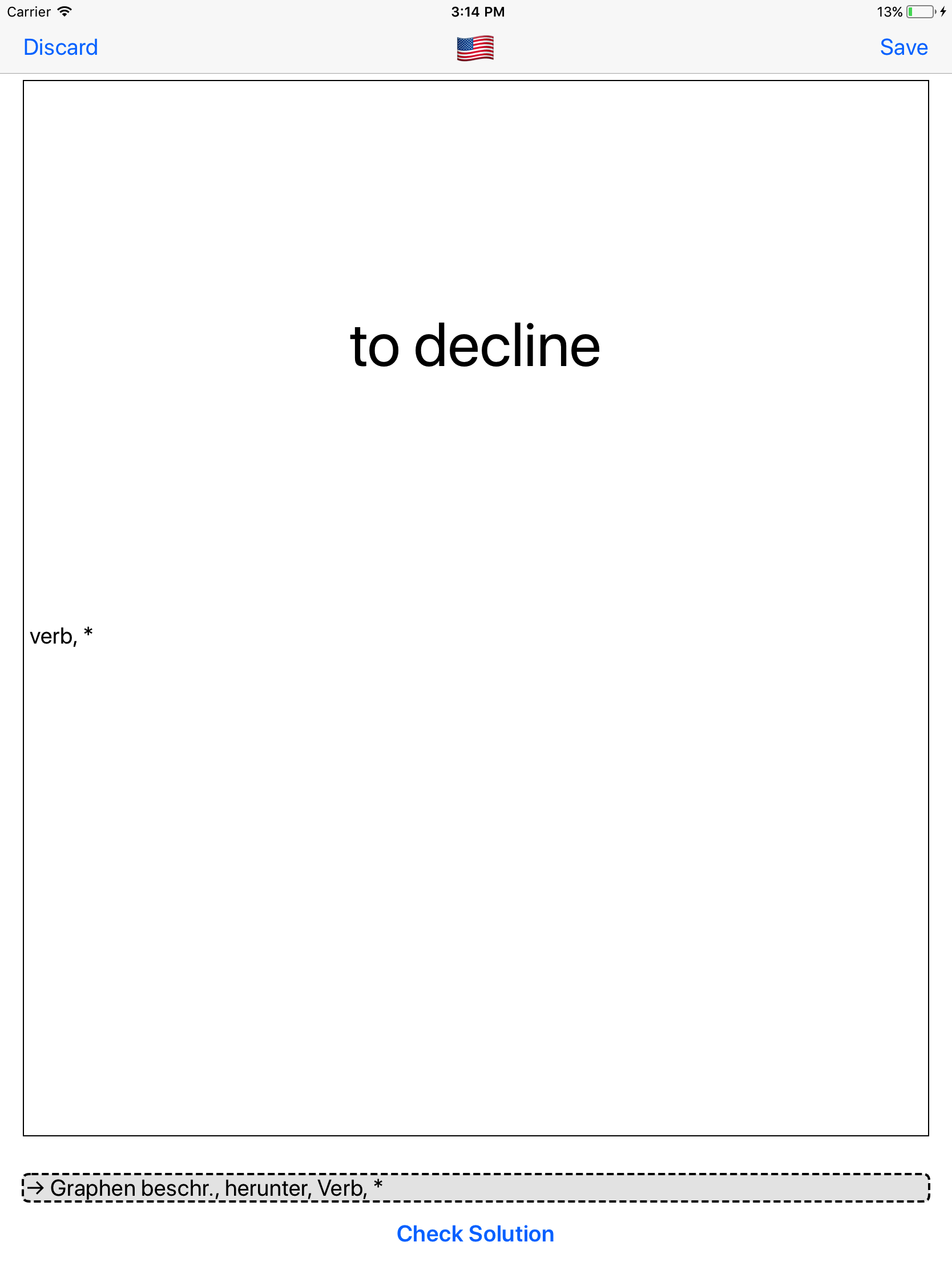 Trainer requests for foreign language translation(s) of the vocable 'to decline'.