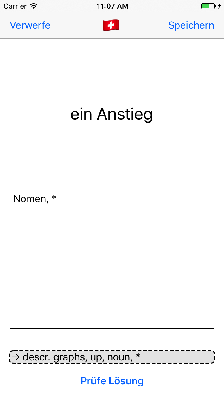 Trainer fordert fremdsprachliche Übersetzung(en) der Vokabel 'ein Anstieg.'