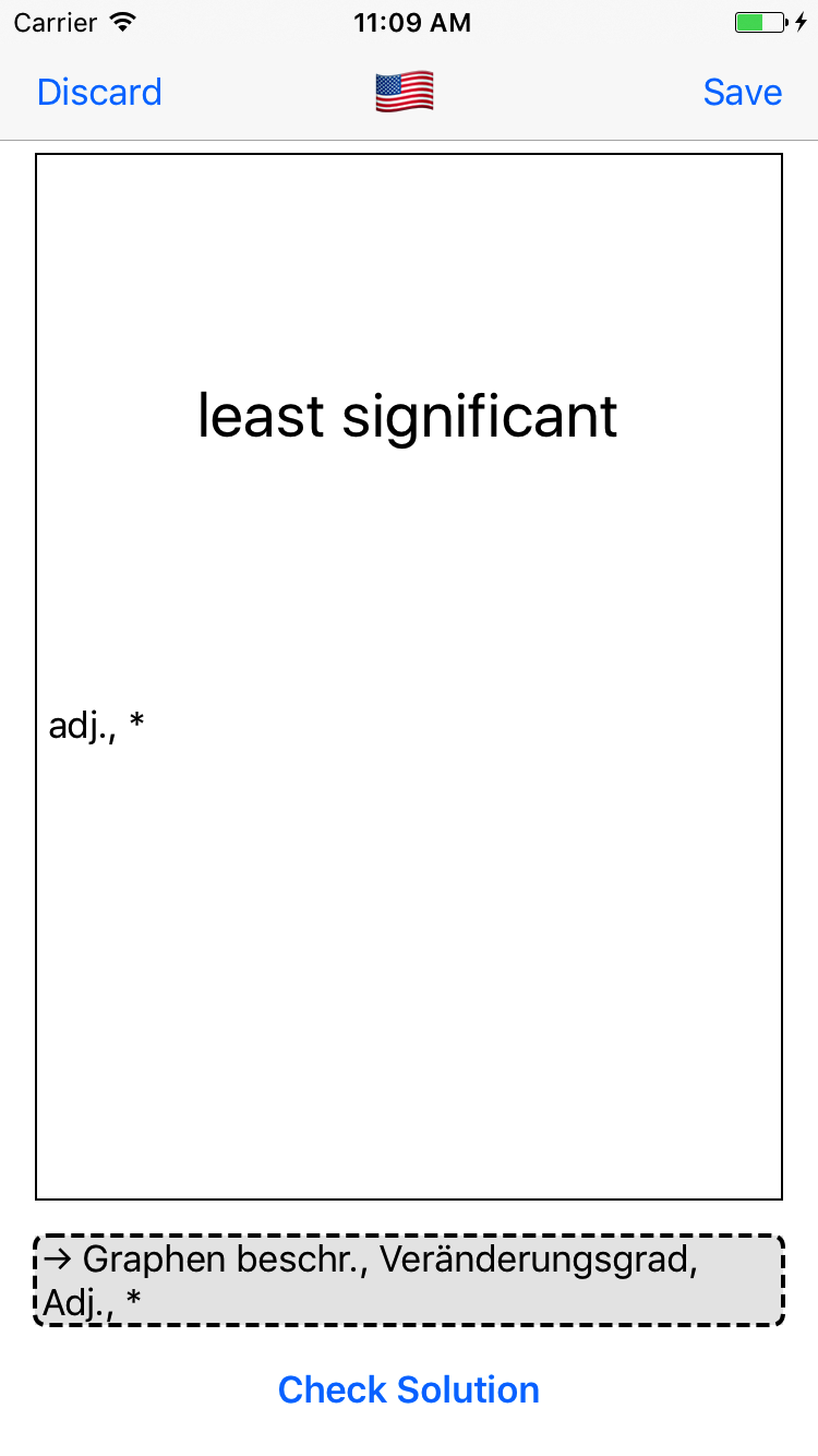 Trainer requests for foreign language translation(s) of the vocable 'least significant'
